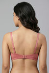 Zivame Bare Whispers Padded Plunged Wired Medium Coverage Lace Bra - Dusty Cedar — thumbnail 3